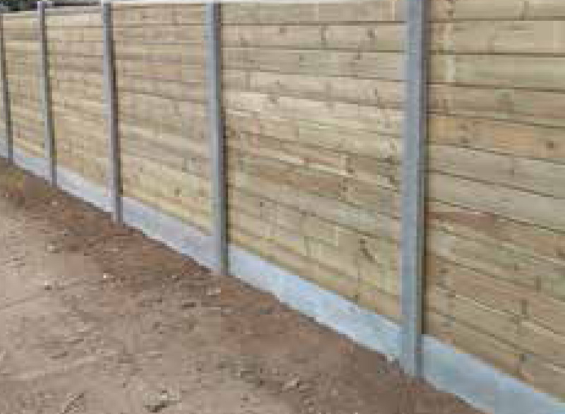 clôture bois avec poteau beton